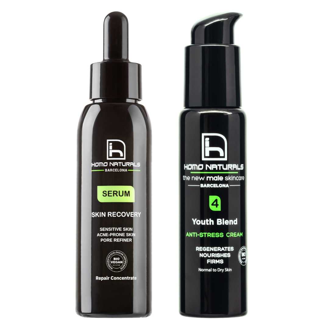 Serum antiedad para hombre y crema antiarrugas para hombre